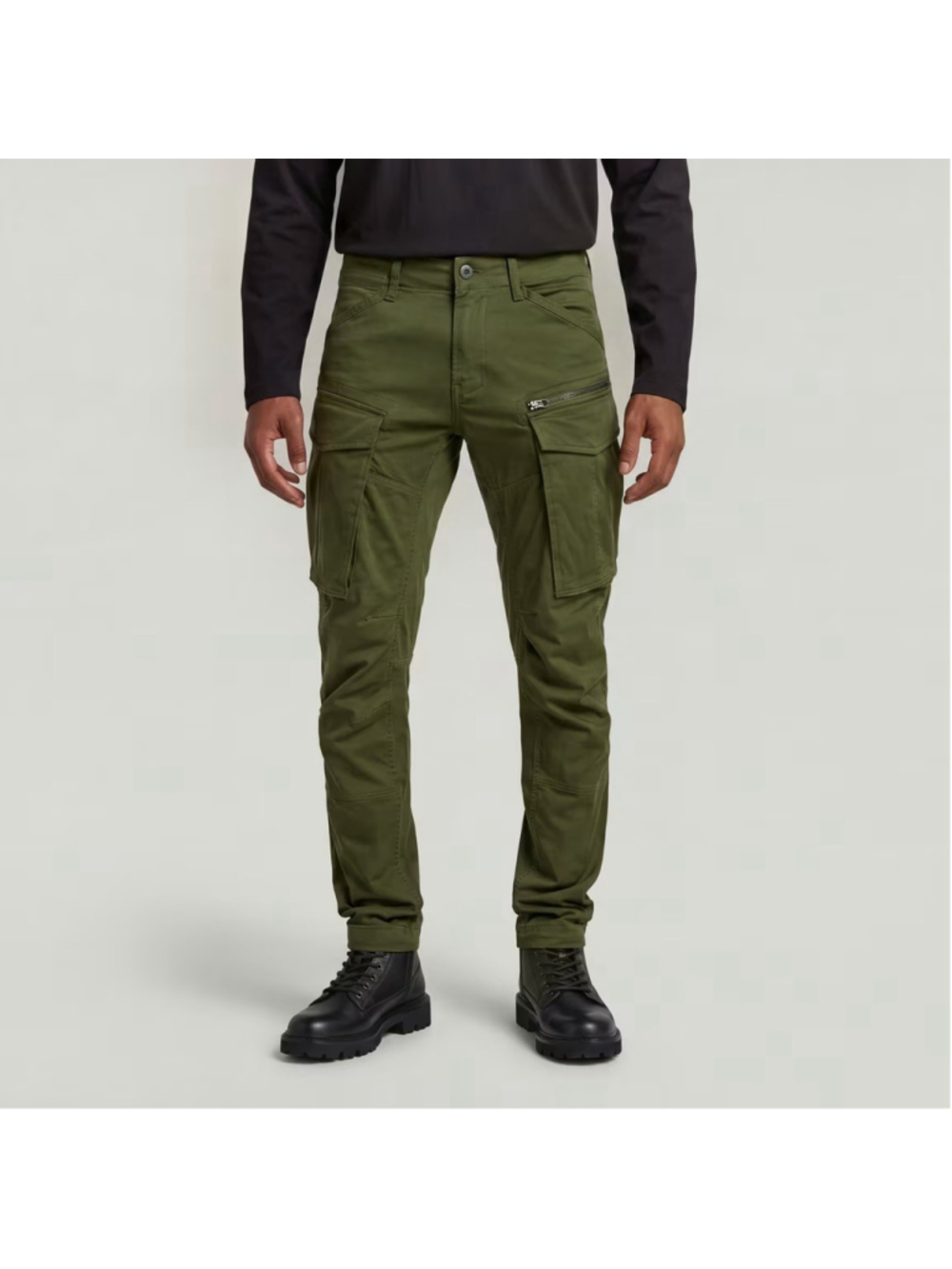 G Star Raw Rovic Zip 3D Straight Tapered Pant Men 32 Dark Bronze Green Cargo EUC